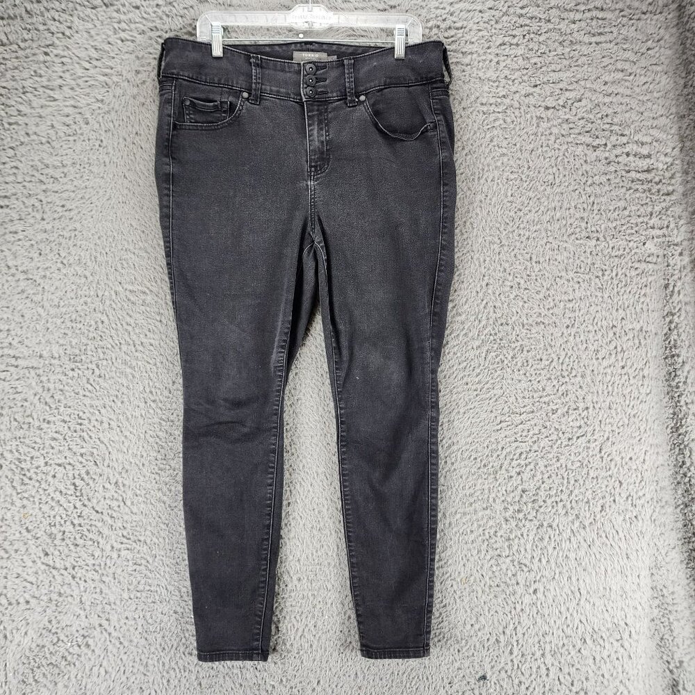 Torrid Jeans Womens 14 Black Stretch High Rise Jegging Legging *Read*